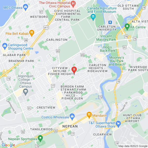 BeeMaids.ca location map