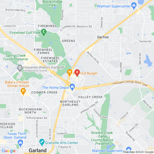 Towing In Garland & Roadside Assistance location map