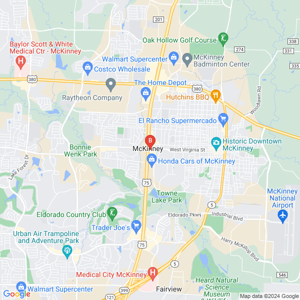 Towing Service in Mckinney location map