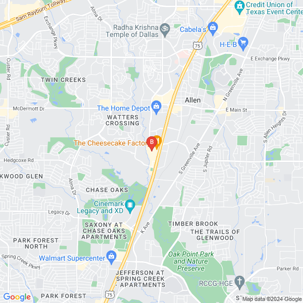 Towing In Allen Tx location map