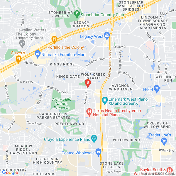 Towing service in Plano location map