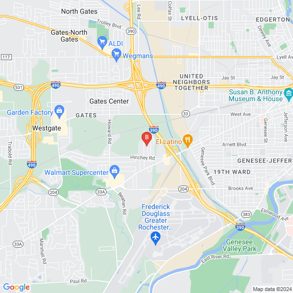 Best Plumbers Rochester NY location map