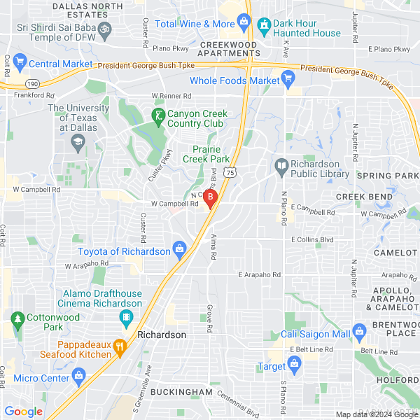 Tow Truck In Richardson location map